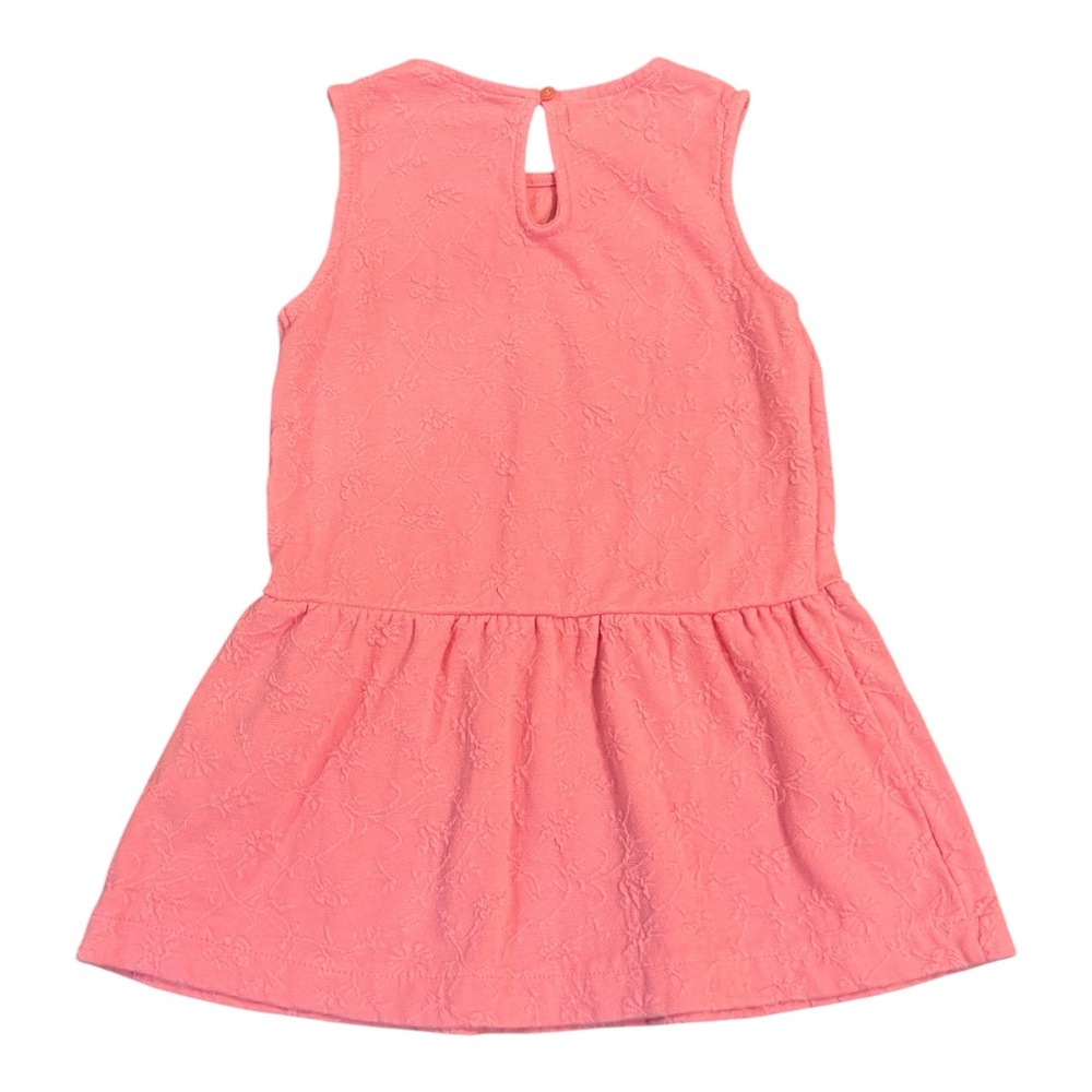 Zara Baby Girl Jacquard Pink‎ Dress With Bow Sleeveless, Size 2-3 years - Picture 2 of 4
